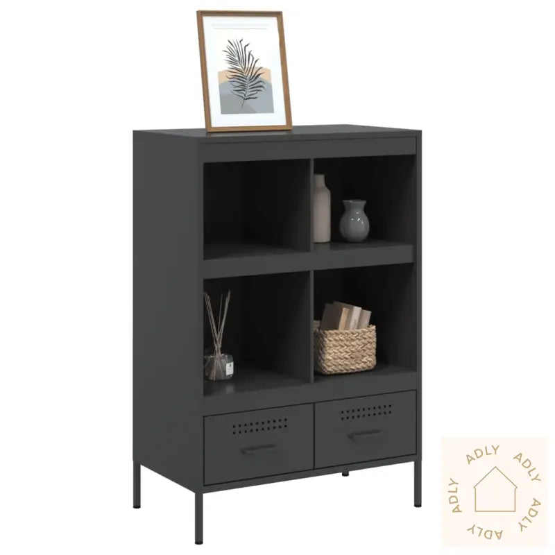 Highboard Svart 68X39X101,5 Cm Stål