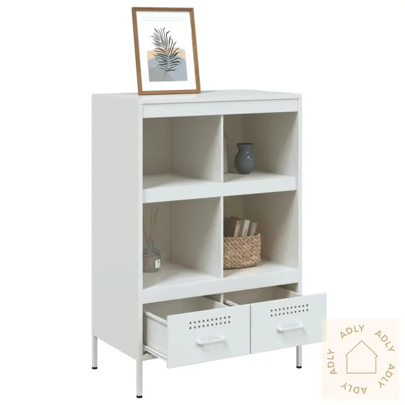 Highboard Hvit 68X39X101,5 Cm Stål