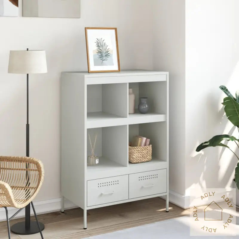 Highboard Hvit 68X39X101,5 Cm Stål