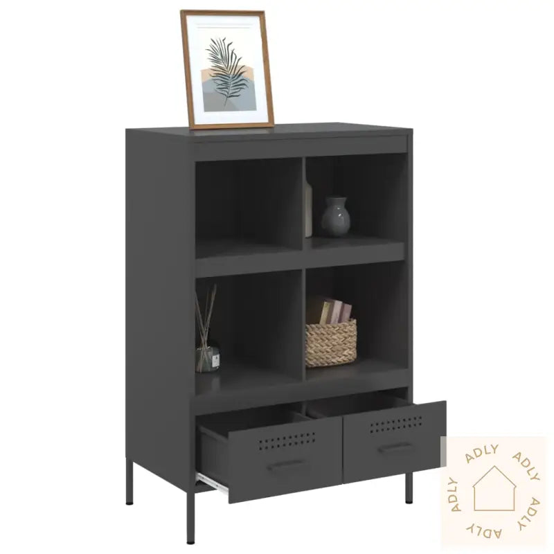 Highboard Svart 68X39X101,5 Cm Stål