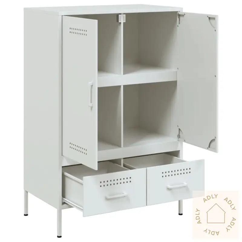 Highboard Hvit 68X39X101,5 Cm Stål
