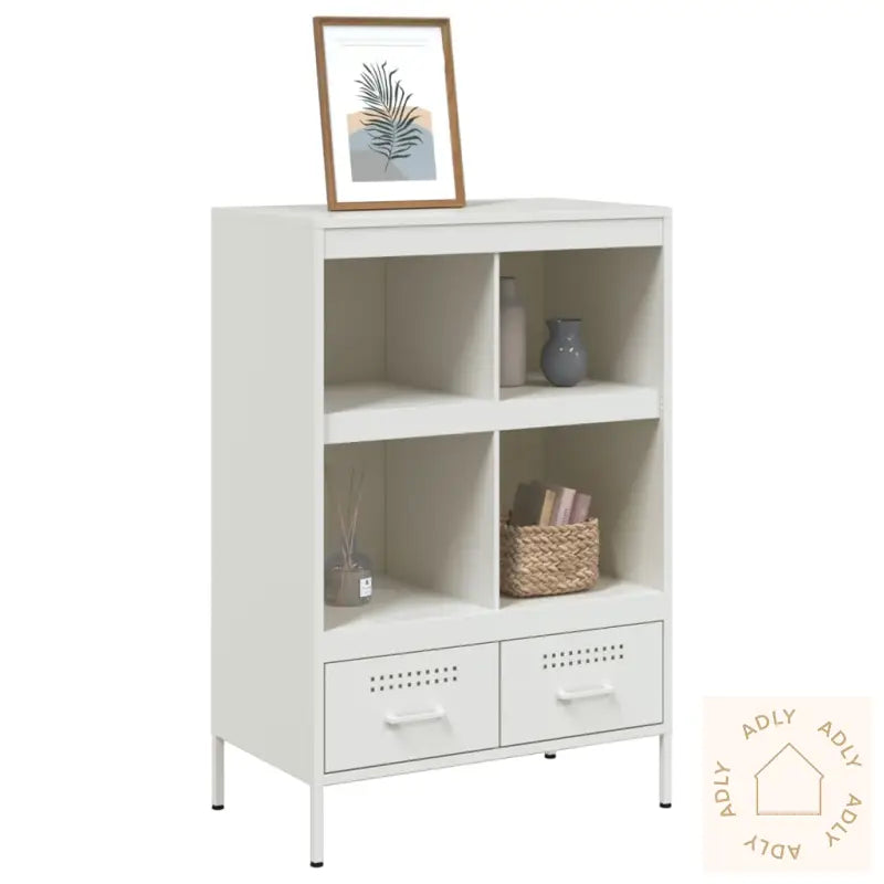Highboard Hvit 68X39X101,5 Cm Stål
