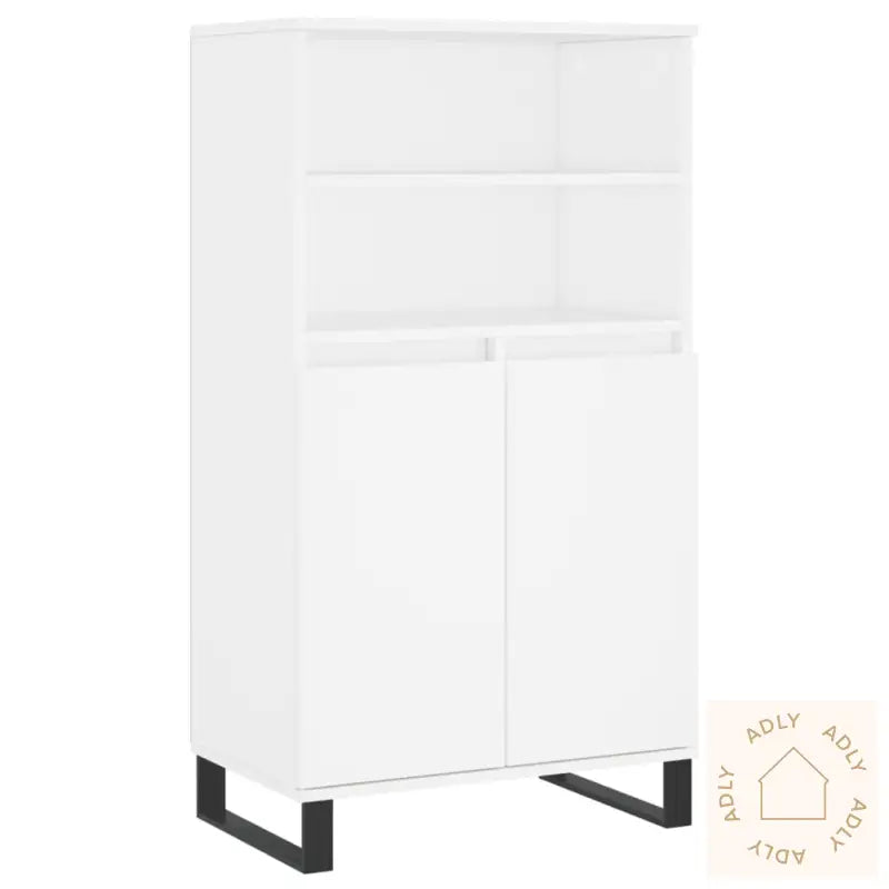 Highboard Hvit 60X36X110 Cm Konstruert Tre