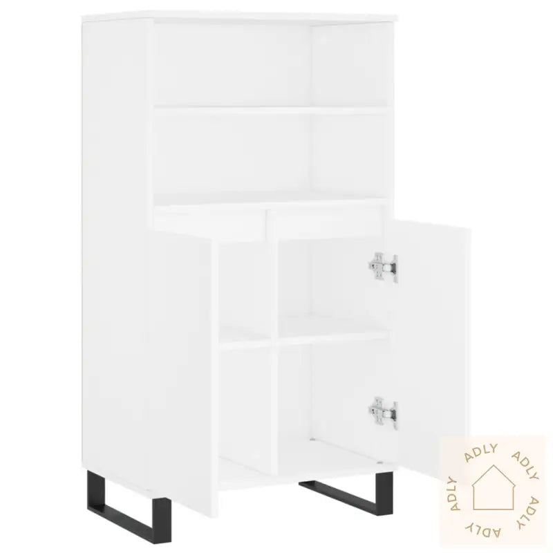Highboard Hvit 60X36X110 Cm Konstruert Tre