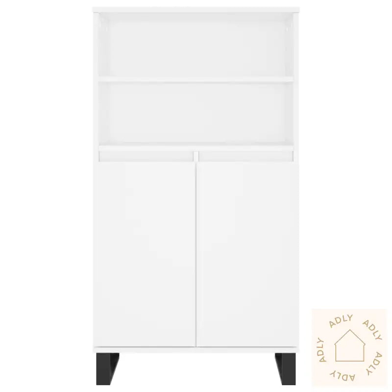 Highboard Hvit 60X36X110 Cm Konstruert Tre