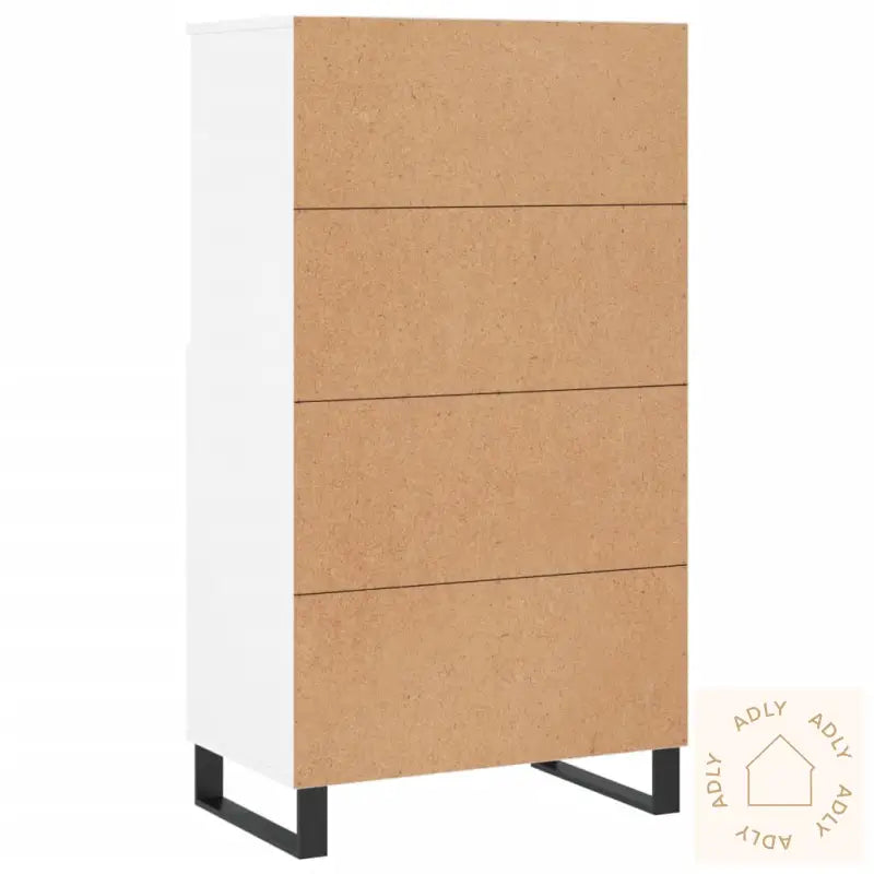 Highboard Hvit 60X36X110 Cm Konstruert Tre