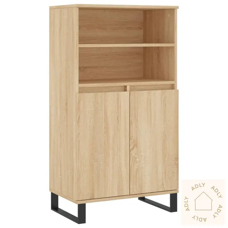 Highboard Sonoma Eik 60X36X110 Cm Konstruert Tre