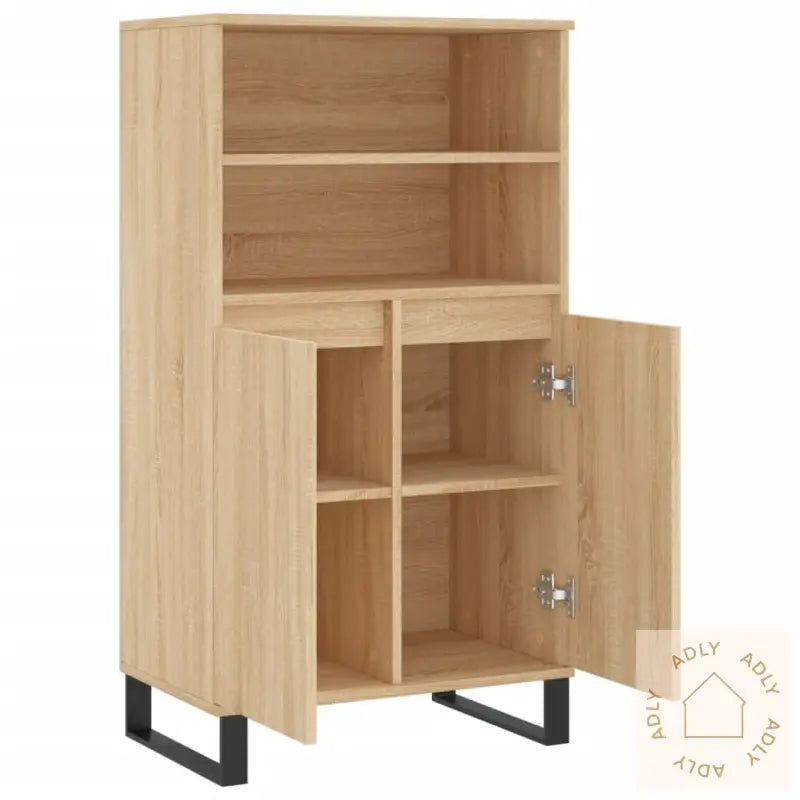 Highboard Sonoma Eik 60X36X110 Cm Konstruert Tre