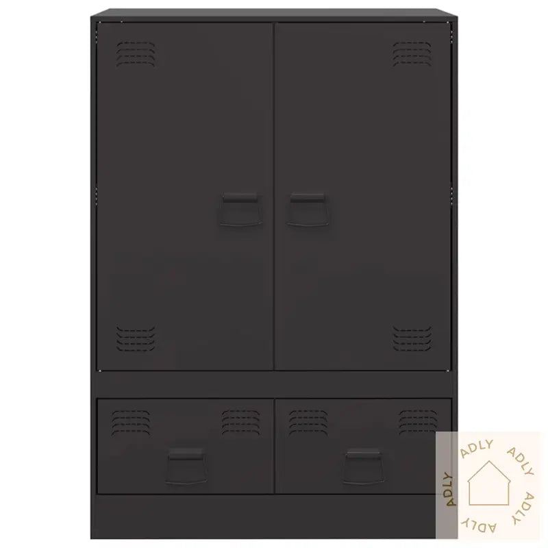 Highboard Svart 67X39X95 Cm Stål