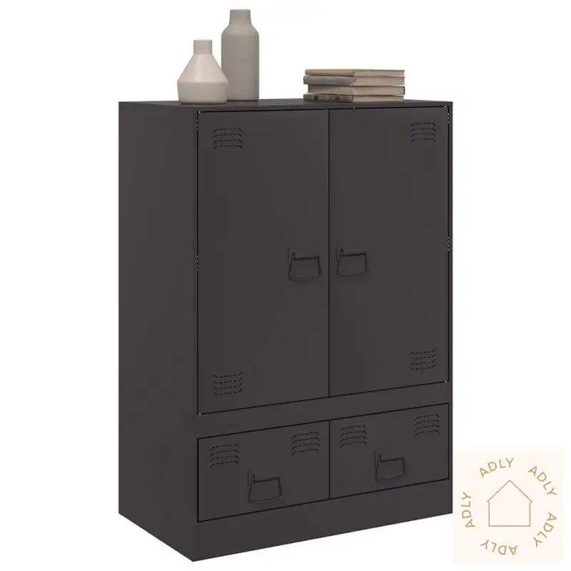Highboard Svart 67X39X95 Cm Stål