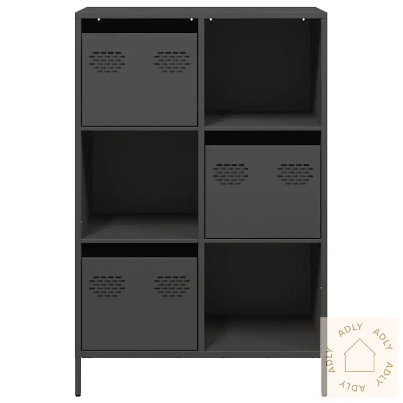Highboard Svart 68X39X103,5 Cm Stål