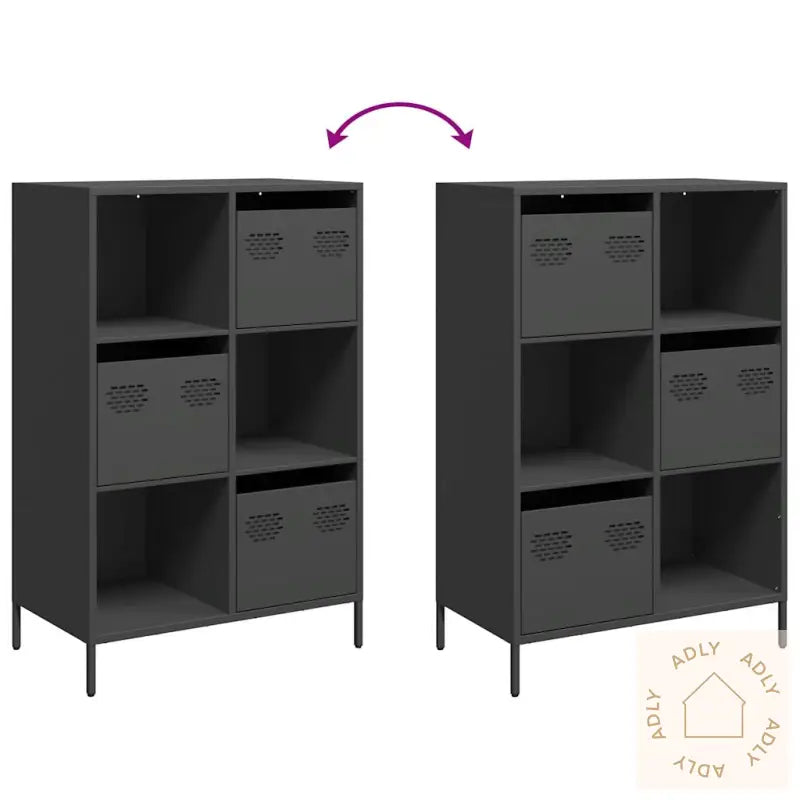 Highboard Svart 68X39X103,5 Cm Stål