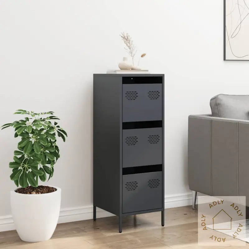 Highboard Antrasitt 39X35X103,5 Cm Stål