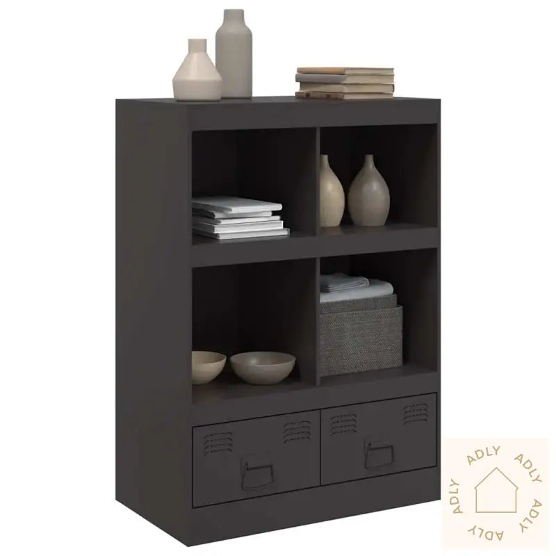 Highboard Svart 67X39X95 Cm Stål