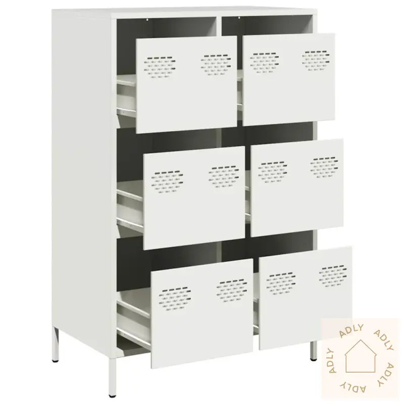 Highboard Hvit 68X39X101,5 Cm Stål
