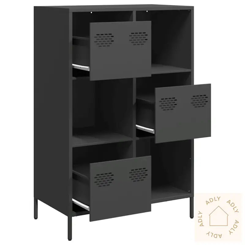 Highboard Svart 68X39X103,5 Cm Stål