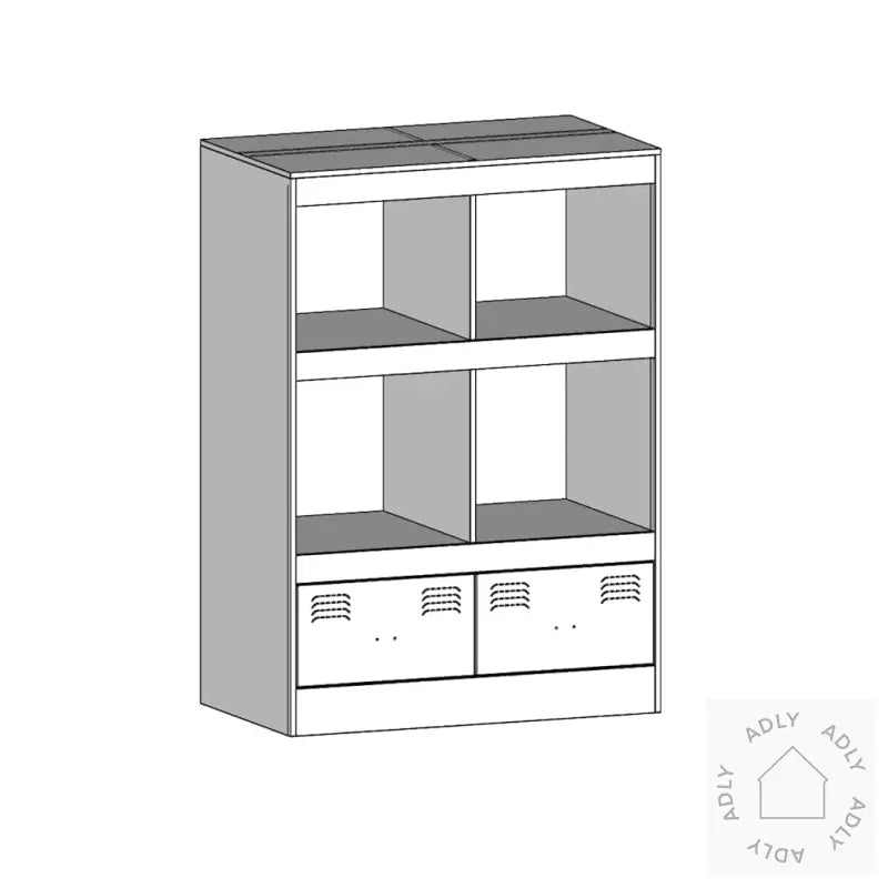 Highboard Hvit 67X39X95 Cm Stål