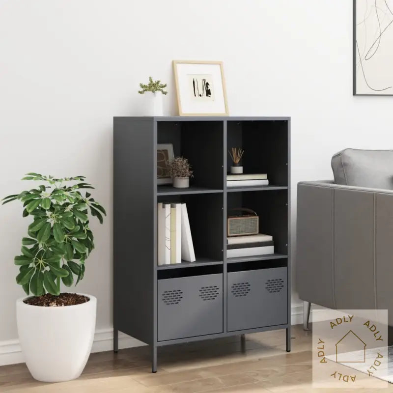 Highboard Antrasitt 68X39X103,5 Cm Stål
