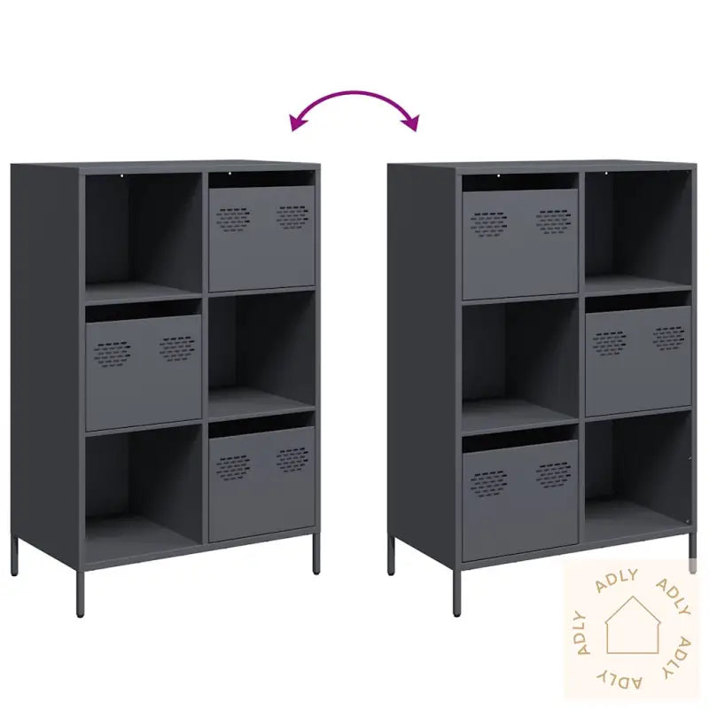 Highboard Antrasitt 68X39X103,5 Cm Stål