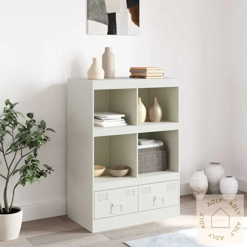 Highboard Hvit 67X39X95 Cm Stål