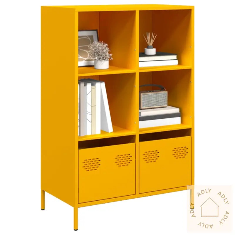 Highboard Sennepsgul 68X39X103,5 Cm Stål