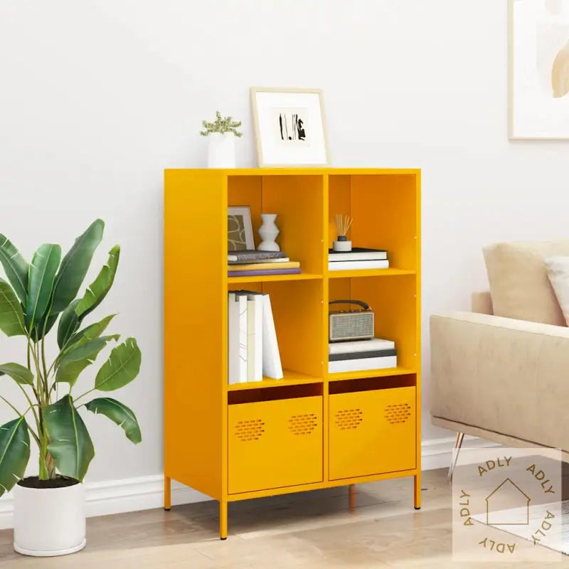 Highboard Sennepsgul 68X39X103,5 Cm Stål