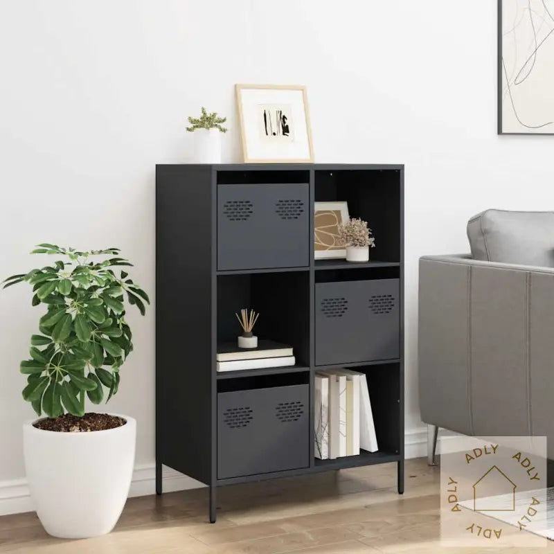 Highboard Antrasitt 68X39X103,5 Cm Stål