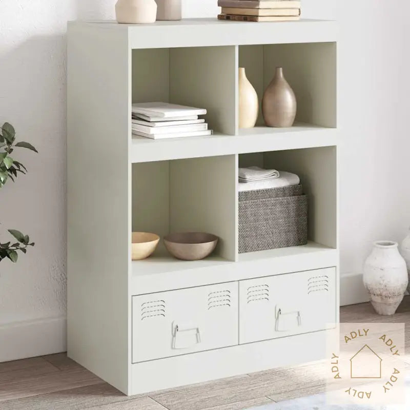 Highboard Hvit 67X39X95 Cm Stål