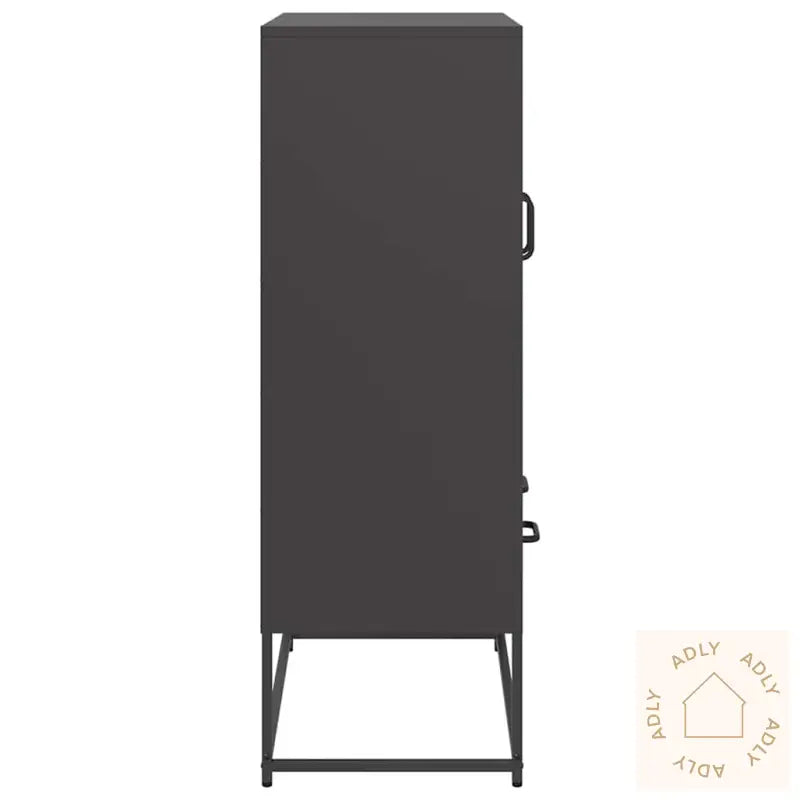 Highboard Svart 68X39X111,5 Cm Stål