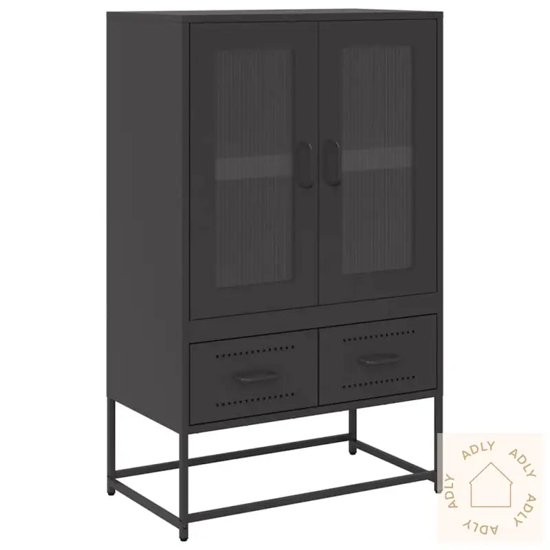 Highboard Svart 68X39X111,5 Cm Stål