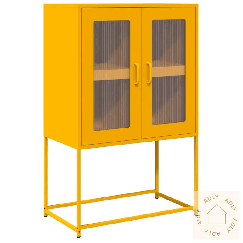 Highboard Sennep Gul 68X39X107 Cm Stål
