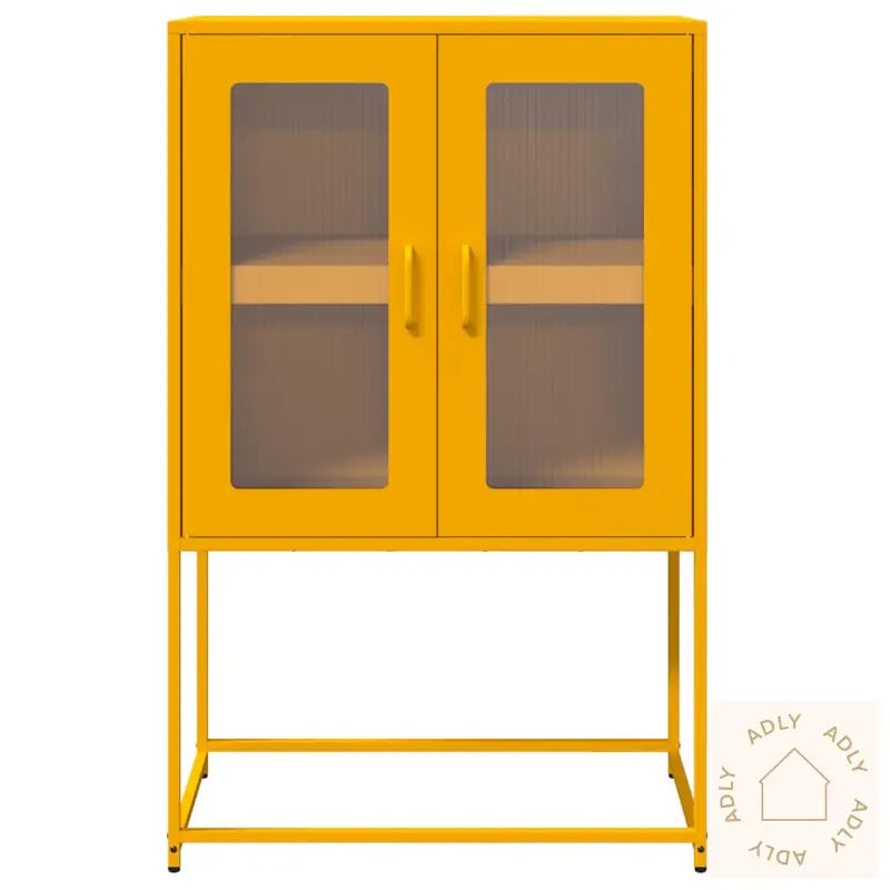 Highboard Sennep Gul 68X39X107 Cm Stål