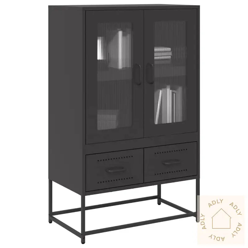 Highboard Svart 68X39X111,5 Cm Stål