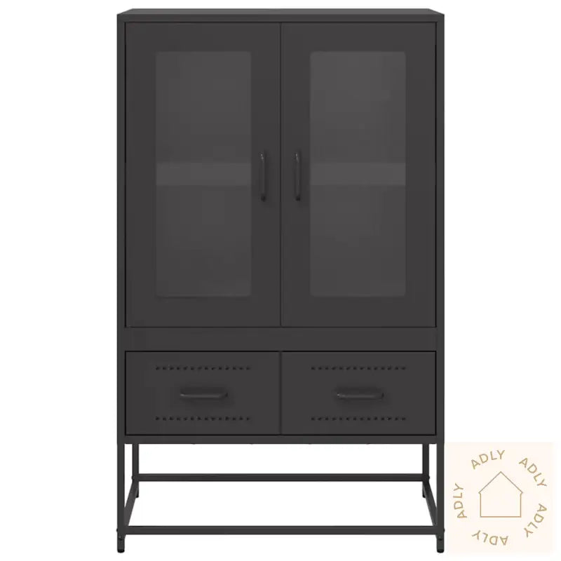 Highboard Svart 68X39X111,5 Cm Stål