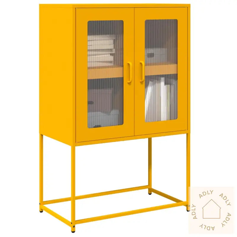 Highboard Sennep Gul 68X39X107 Cm Stål
