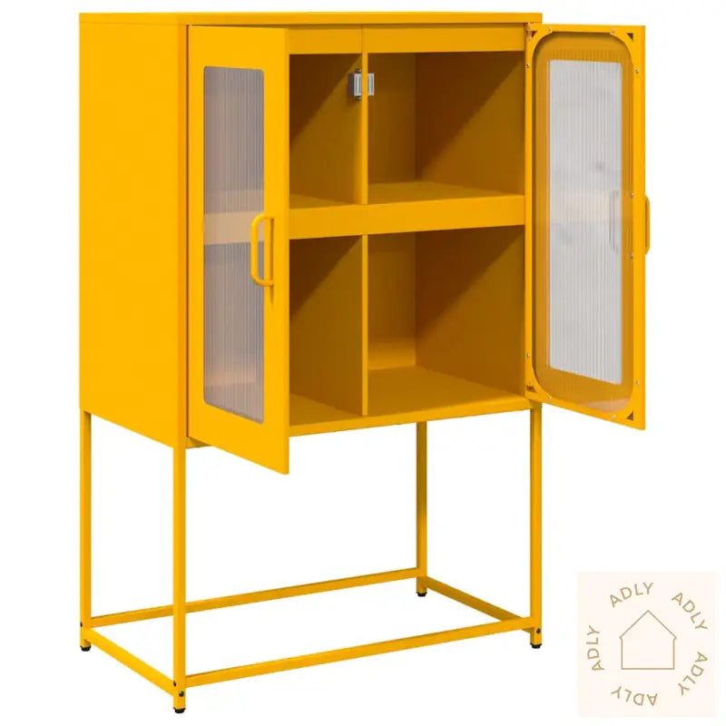 Highboard Sennep Gul 68X39X107 Cm Stål