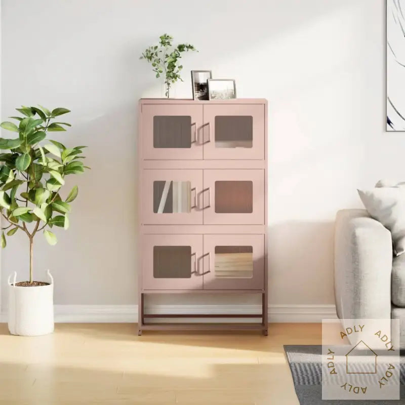 Highboard Rosa 68X39X123 Cm Stål