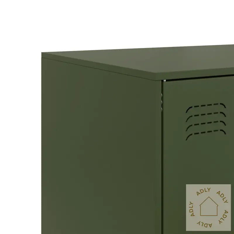 Highboard Olivengrønn 67X39X95 Cm Stål