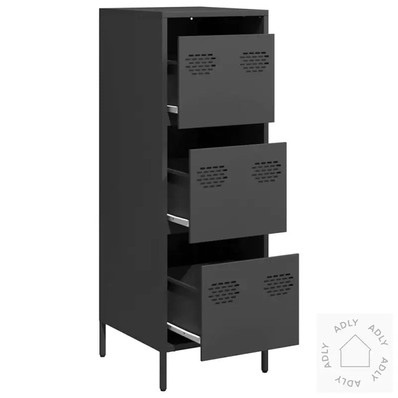 Highboard Svart 39X35X103,5 Cm Stål