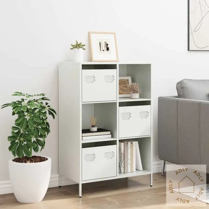 Highboard Hvit 68X39X103,5 Cm Stål