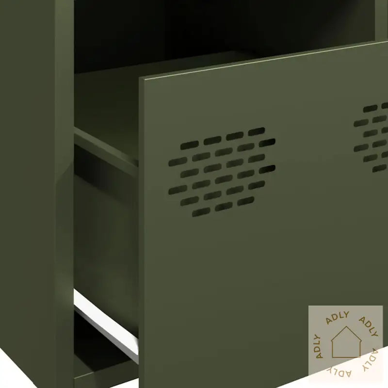 Highboard Olivengrønn 39X35X103,5 Cm Stål