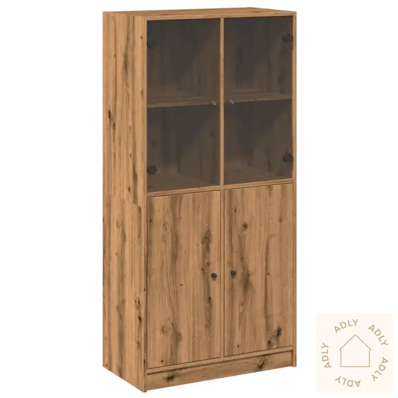 Highboard Med Dører Artisan Eik 68X37X142 Cm Konstruert Tre