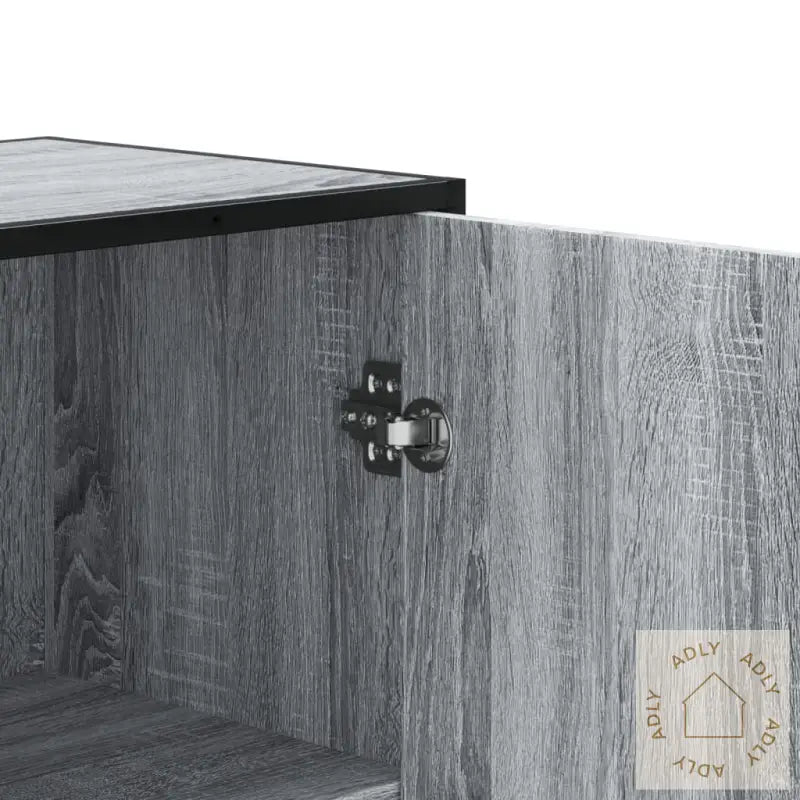Highboard Grå Sonoma 68X35X139 Cm Konstruert Tre