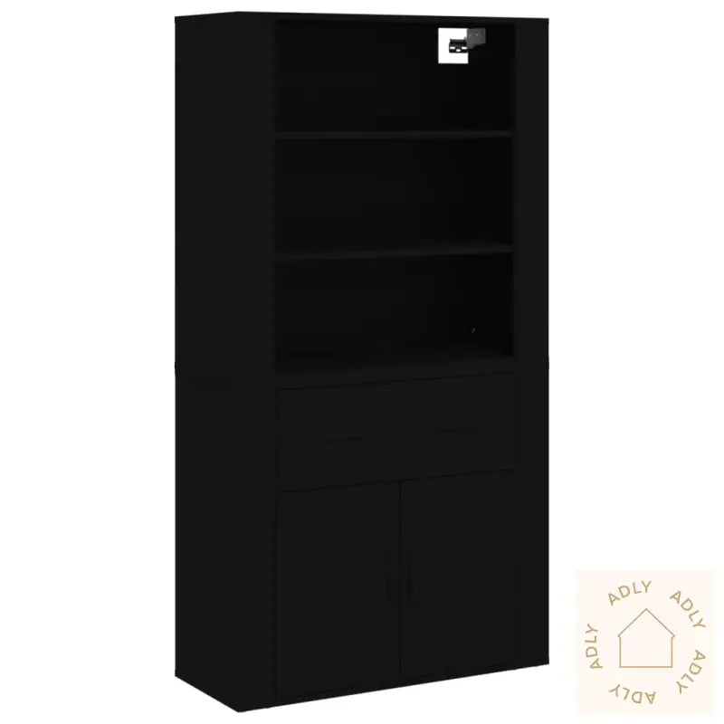 Highboard Svart Konstruert Tre