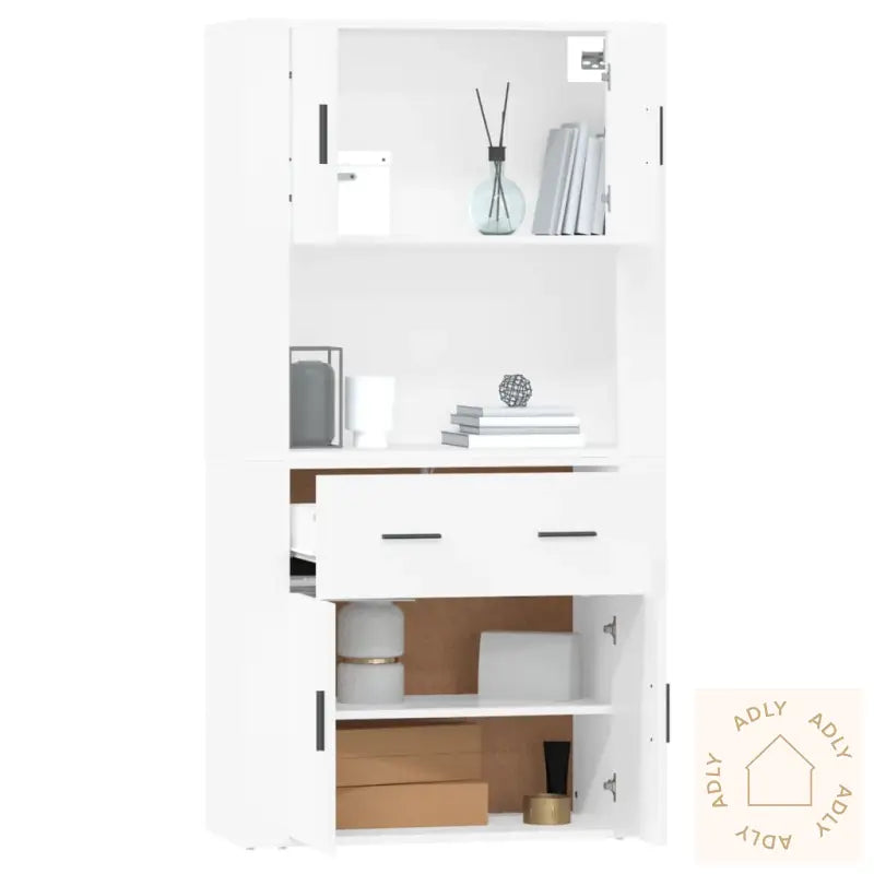 Highboard Hvit Konstruert Tre