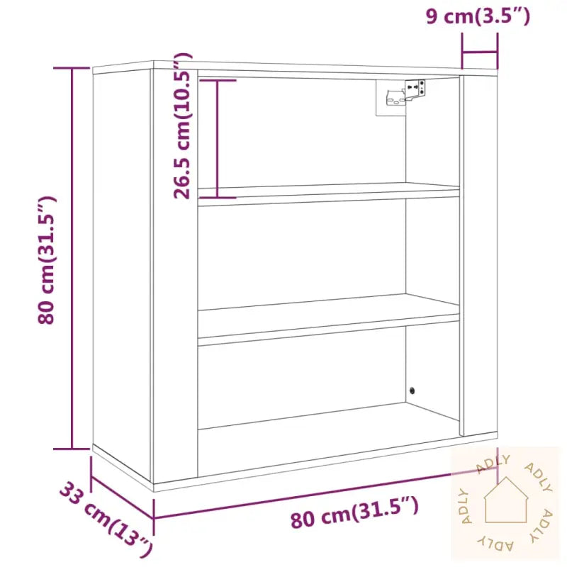 Highboard Svart Konstruert Tre