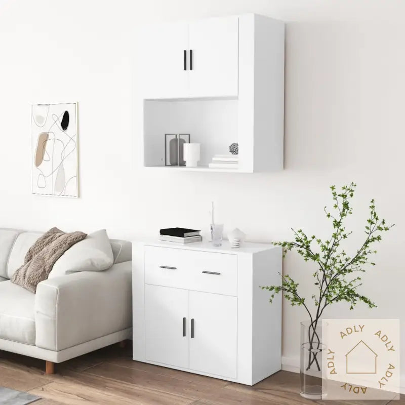 Highboard Hvit Konstruert Tre
