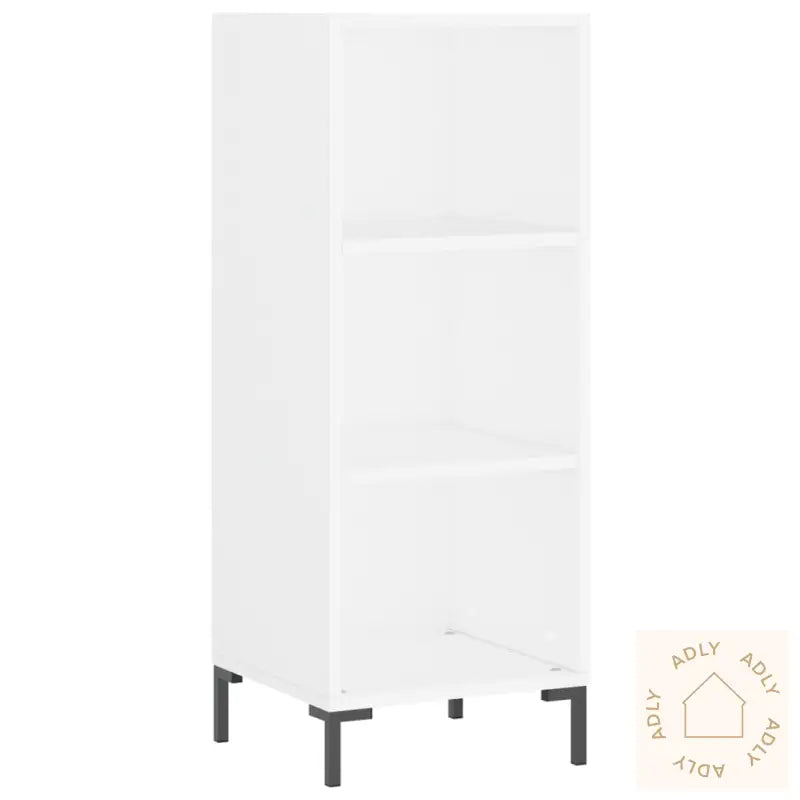 Highboard Hvit 34,5X34X180 Cm Konstruert Tre