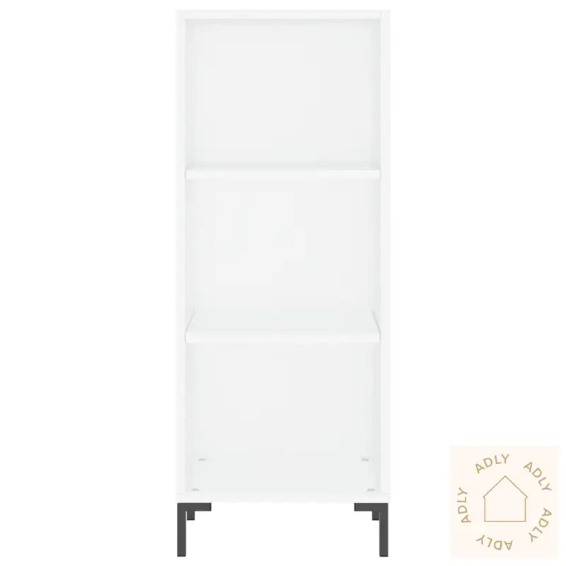 Highboard Hvit 34,5X34X180 Cm Konstruert Tre