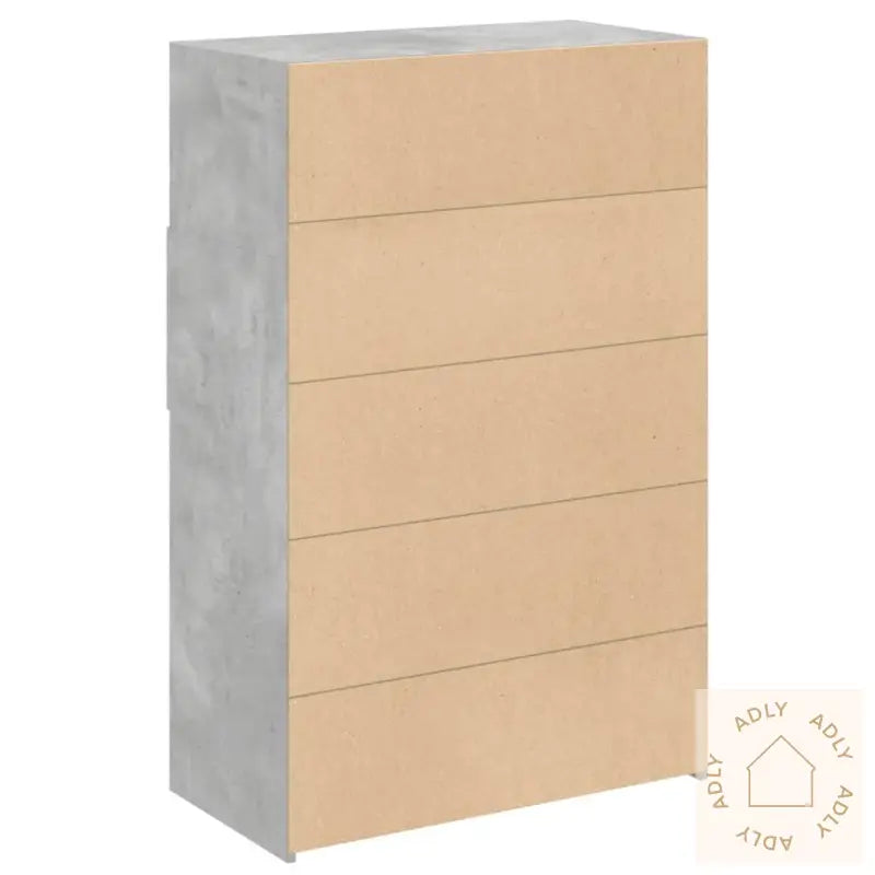 Hylle Betonggrå 80X42,5X124 Cm Konstruert Tre